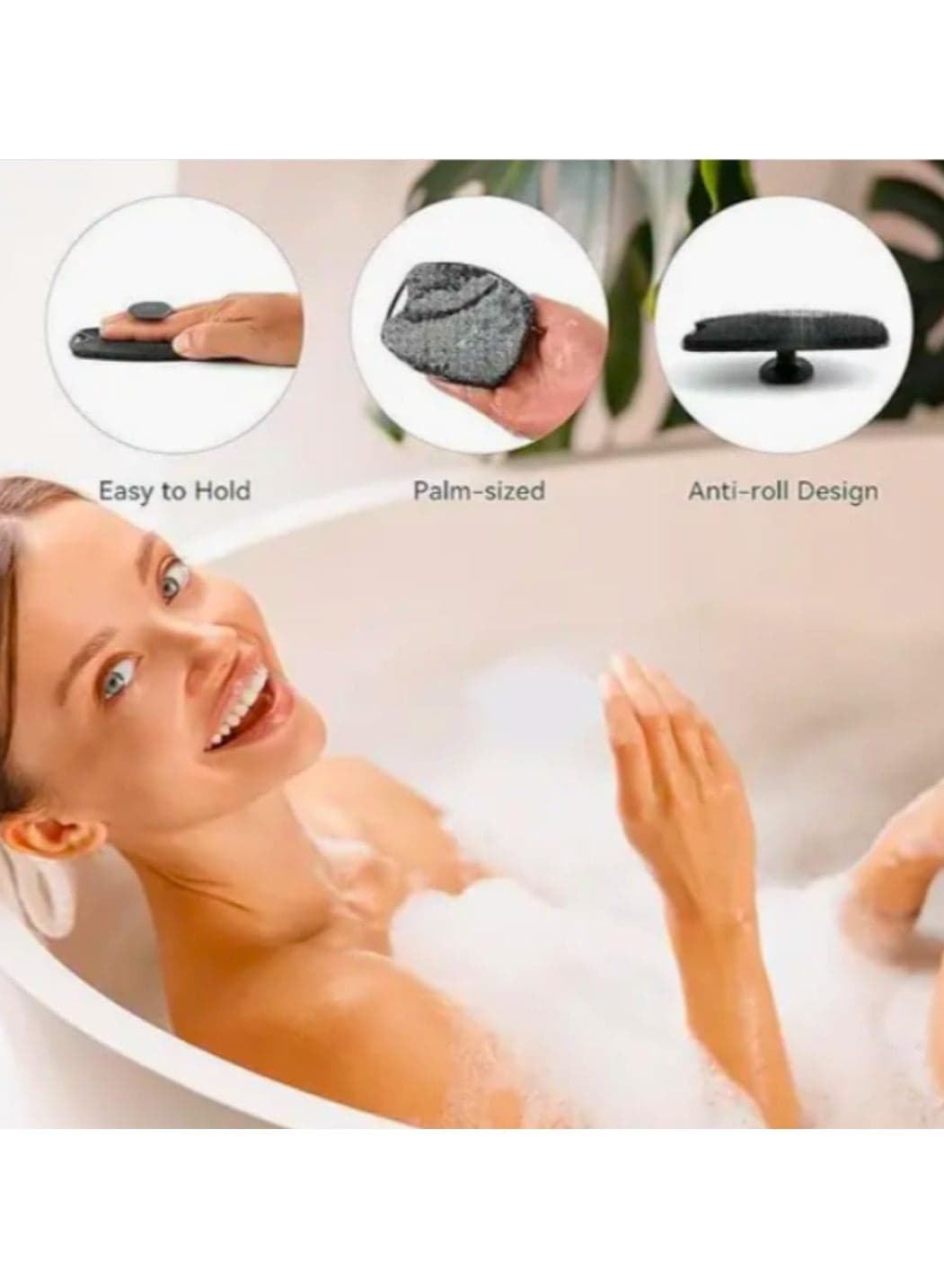 Silicone Body Scrubber Brush, Handheld Shower Scrubber with Storage Hook, Soft Silicone Exfoliating and Massaging Brush for All Skin Types, Gentle and Deep Cleansing Bath Brush (Black) (3)