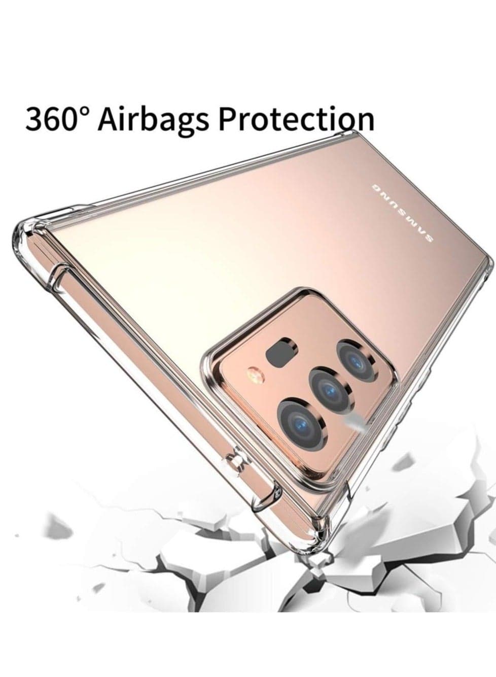 for Samsung Galaxy Note 20 Ultra Case Anti-Shock Protection Transparent Back Slim Protective Case - Clear Cases & Covers (٥)