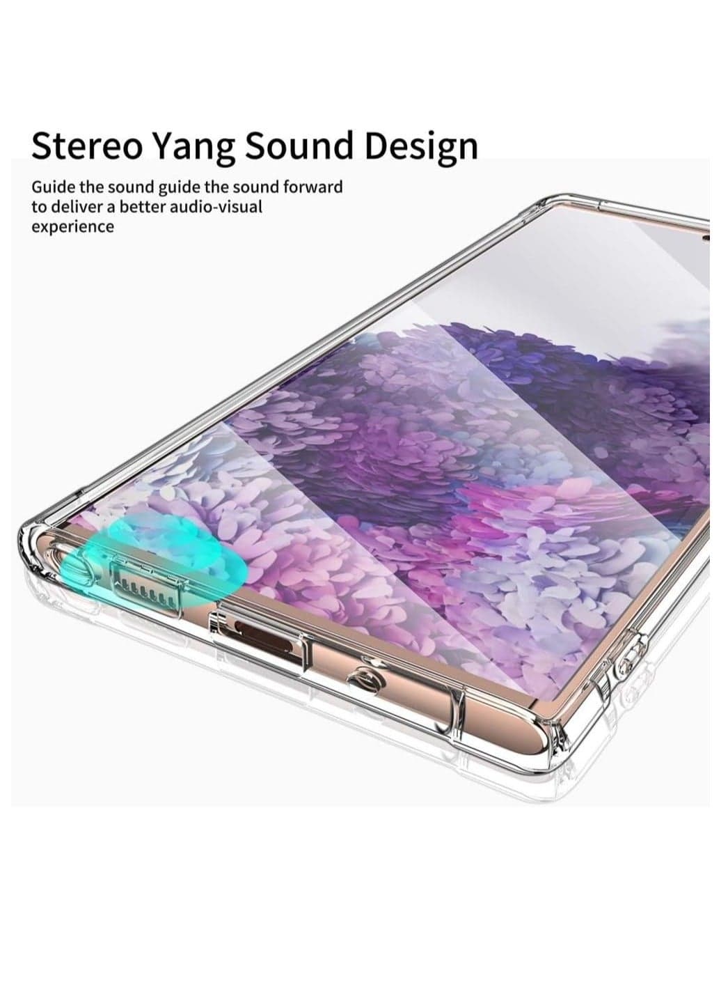 for Samsung Galaxy Note 20 Ultra Case Anti-Shock Protection Transparent Back Slim Protective Case - Clear Cases & Covers (٧)