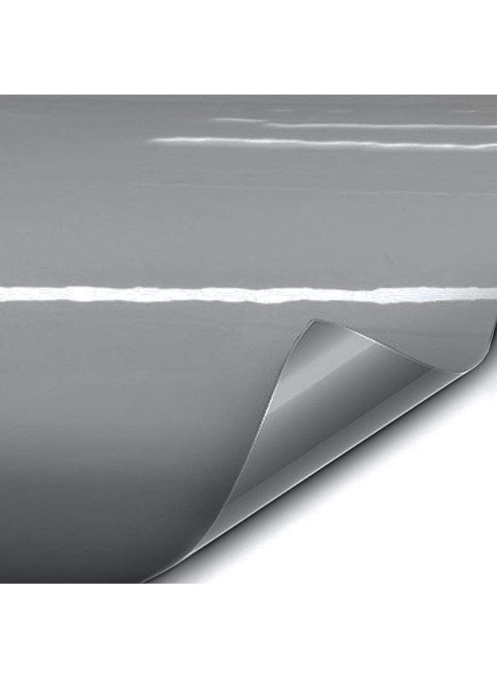 Glossy gray vinyl roll suitable for cars, kitchens, and multi-purpose appliances. 30 cm wide, 1 meter. Decals & Bumper Stickers (٤)