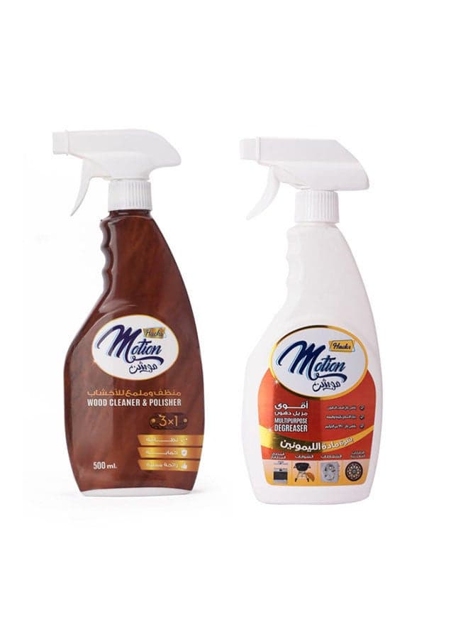 Wood Cleaner &Polisher 500ml + Kichen Degress 500ml