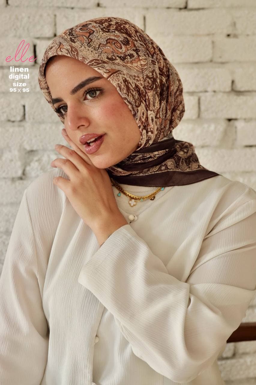 Women's Patterned Soft Cotton Hijab Scarf Elegant Casual Wrap - Multicolour Women's Fashion Scarves