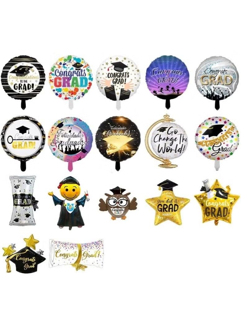 Next Store Round Graduation Balloon – Aluminum Foil Material – Elegant School & College Graduation Party Decorations (8) (٥)