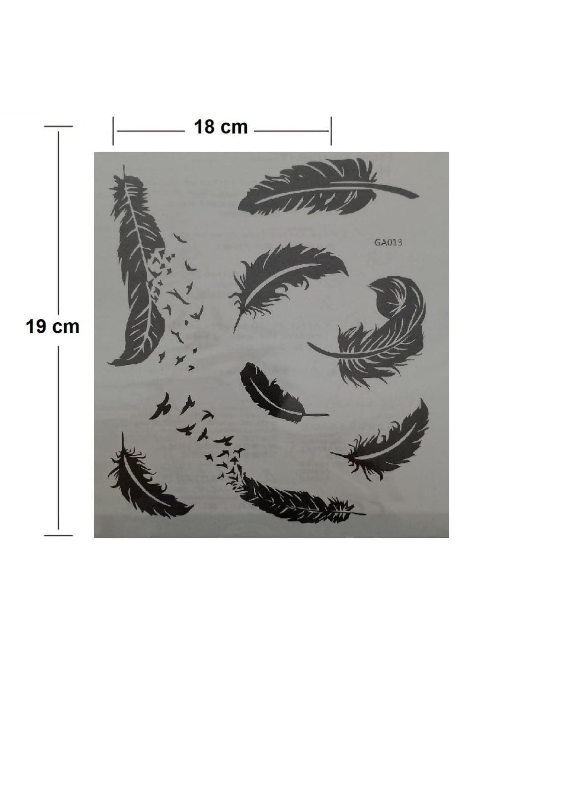 Temporary tattoos in Black Bird Feather Animal Makeup Tools & Accessories (٢)