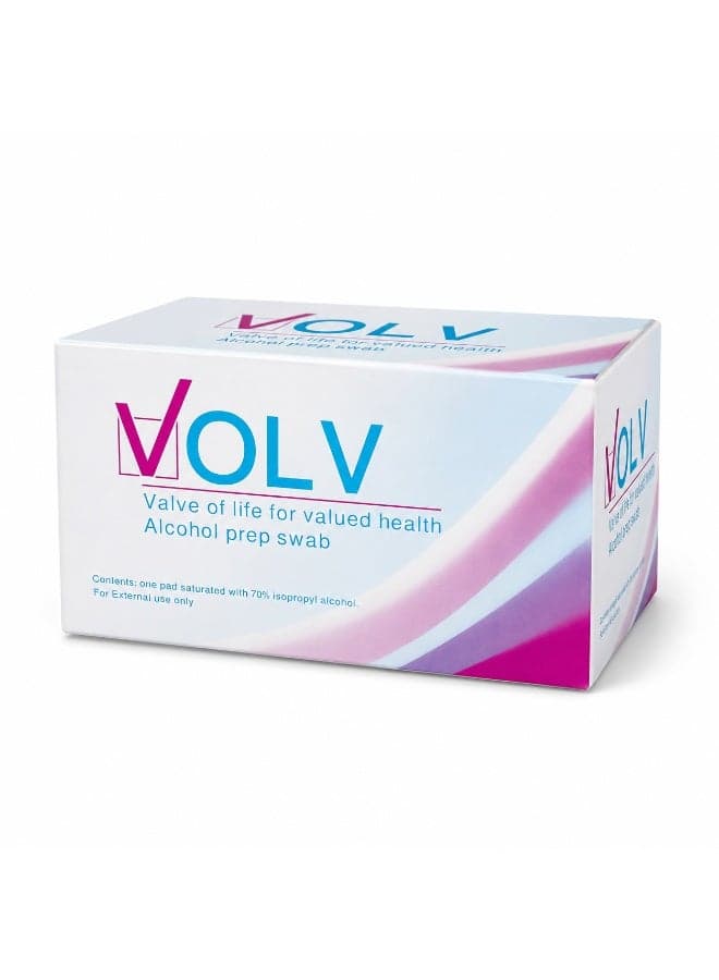VOLV Medical Alcohol Prep Swabs Saturated with 70% Isopropyl Alcohol for Skin Antiseptic & First Aid Care Cotton Balls & Swabs (٥)