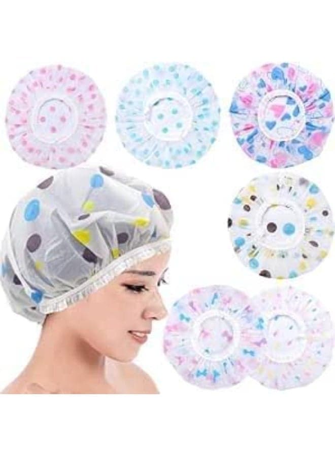 Women's Shower Cap – Waterproof and Reusable, Large Plastic Design with Flexible Elastic Band, Eco-Friendly and Suitable for Long Hair and Daily Use at Home or in the Salon – One Piece (Color May Vary) (7)