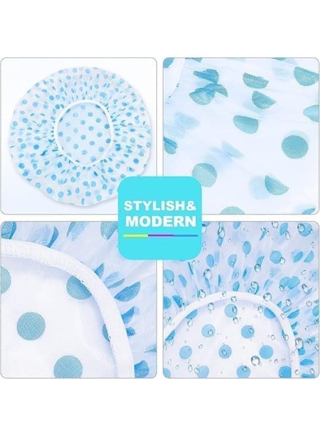 Women's Shower Cap – Waterproof and Reusable, Large Plastic Design with Flexible Elastic Band, Eco-Friendly and Suitable for Long Hair and Daily Use at Home or in the Salon – One Piece (Color May Vary) (5)