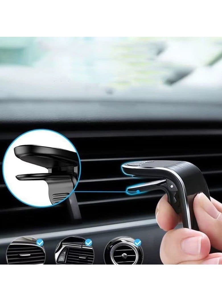 Magnetic car phone holder. Its modern design and powerful magnets ensure your phone stays in place even on rough roads, providing a safer and easier driving experience. (3)