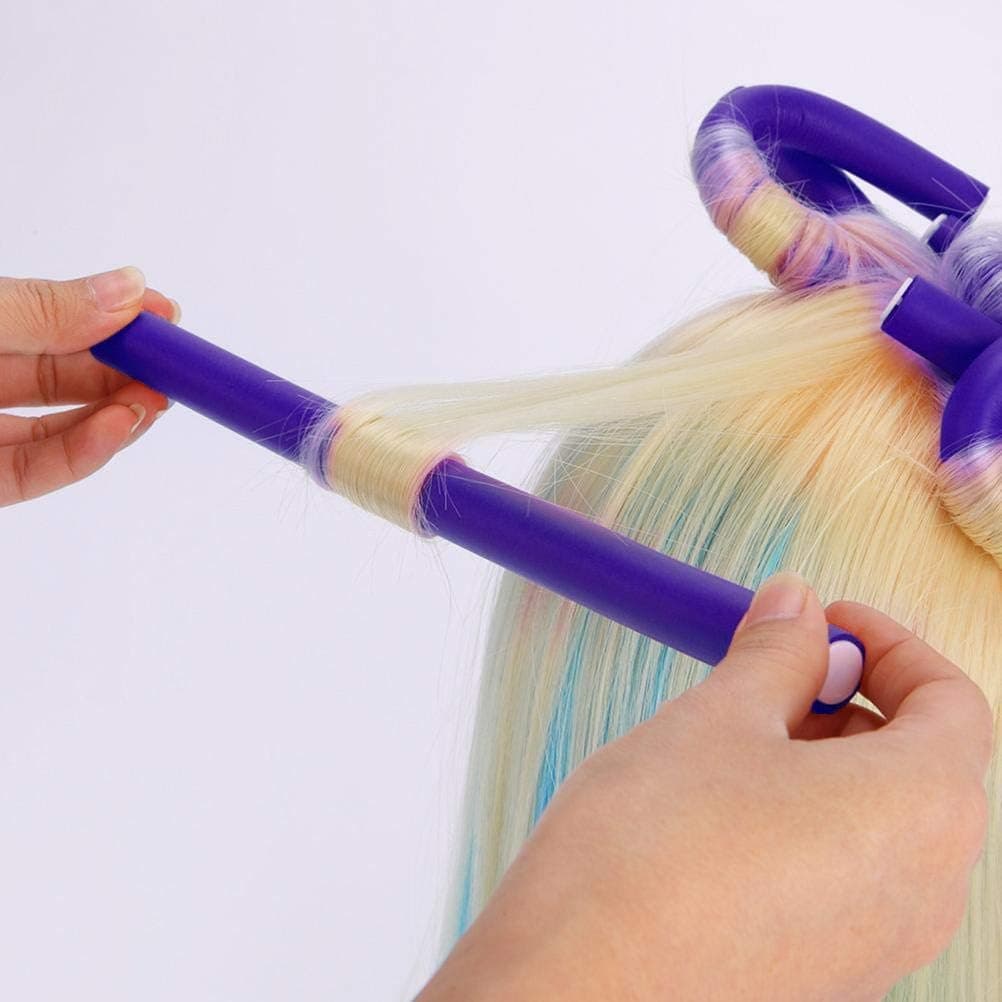 10Pcs Flexible Hair Bendy Rollers Set, Spiral Twist Hair Curlers Rods, Soft R... (5)