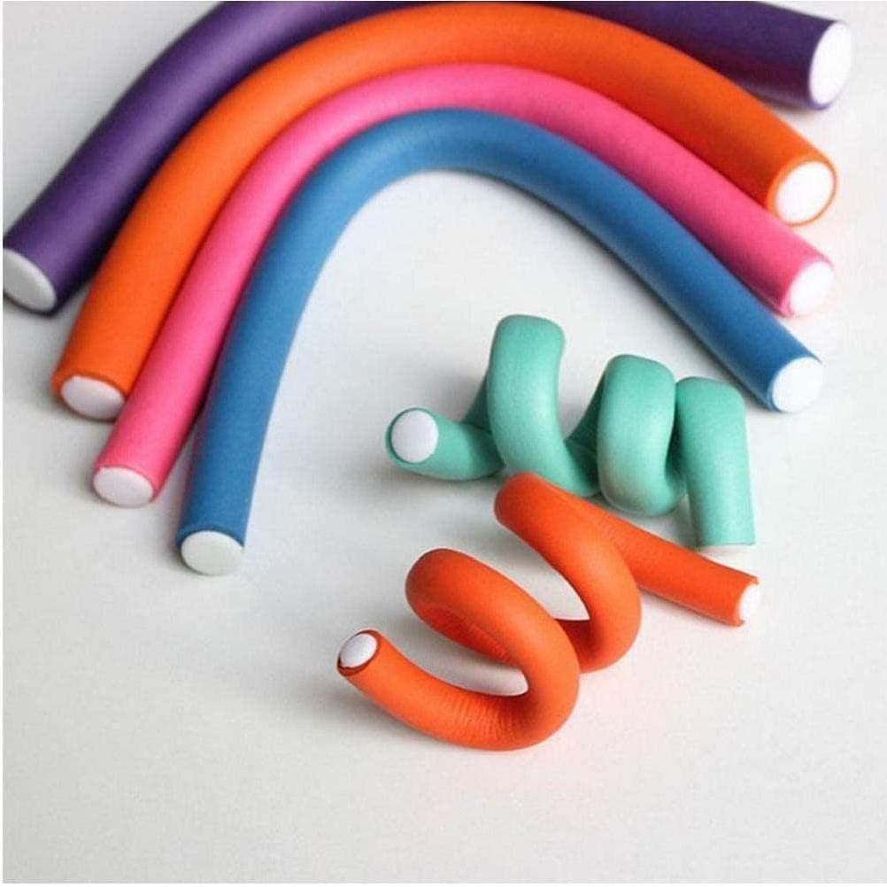 10Pcs Flexible Hair Bendy Rollers Set, Spiral Twist Hair Curlers Rods, Soft R... (7)