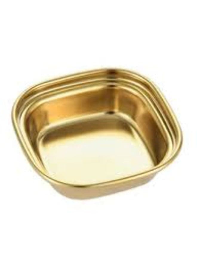 Square Gold Sauce Dish – Elegant Design for Serving Sauces and Dips Dessert Plates