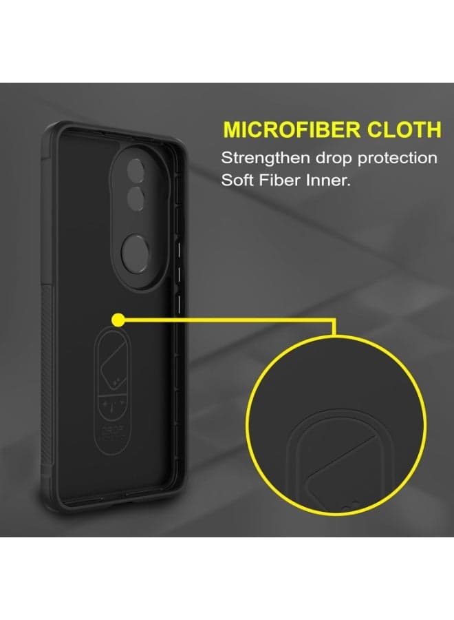 Premium Protection Back Silicone Case Compatible with Vivo V50 5G Magic Shield Shockproof Case with Camera Protection (Black) (5)
