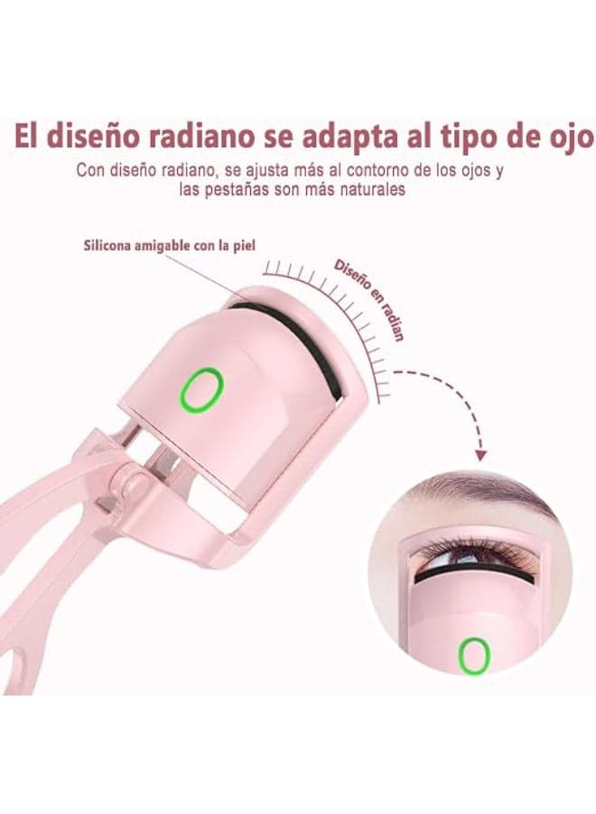 Professional Heated Electric Eyelash Curler – Ergonomic design with a soft silicone pad to protect your lashes and provide a natural curl that lasts all day. Eyelash Tools (٤)