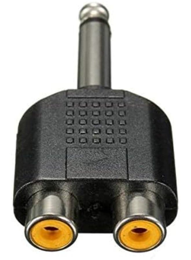 Other 6.35mm 1/4 Male Mono to 2 RCA Female Jack Splitter Adapter Power Supplies