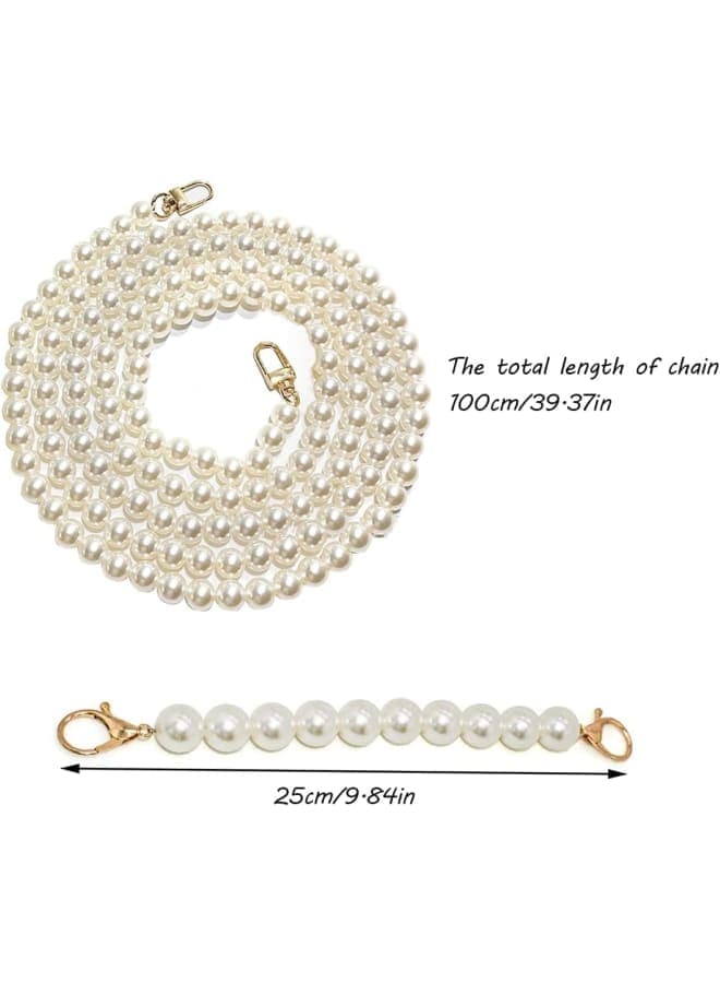 SIEBOLD 2 Pcs Chain Belt Purse Making Chunky Chain Strap for Purse Handles(Large 40 / Small 9.8 inch) Jewellery Making Beads (٤)