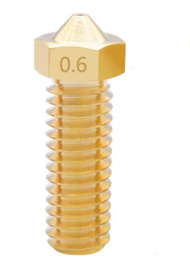 3D Printer Volcano Long Brass Nozzle – 0.4mm, 0.6mm, 0.8mm, 1.0mm, 1.2mm for 1.75mm & 3.0mm Filament – High Flow, Durable, Compatible with E3D V6, Creality, Anycubic, Prusa (2)