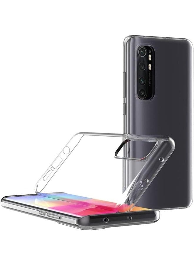 Transparent silicone protective case compatible with Xiaomi Mi Note 10 Lite, transparent thermoplastic polyurethane case for Xiaomi Note 10 Lite (6.4 inch) Cases & Covers (٥)