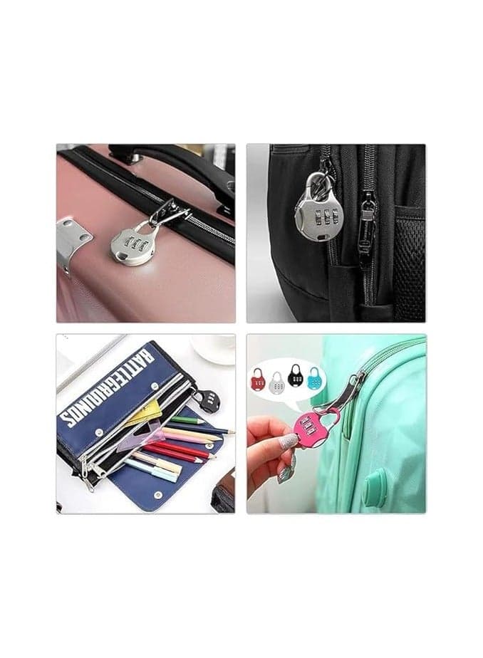 Heavy Duty Locks with Anti-Theft Steel Spring Rope, Cabinet Locks for Suitcases, Luggage, Gym Lockers, Dorm Lockers, RV, Lockers (٣)
