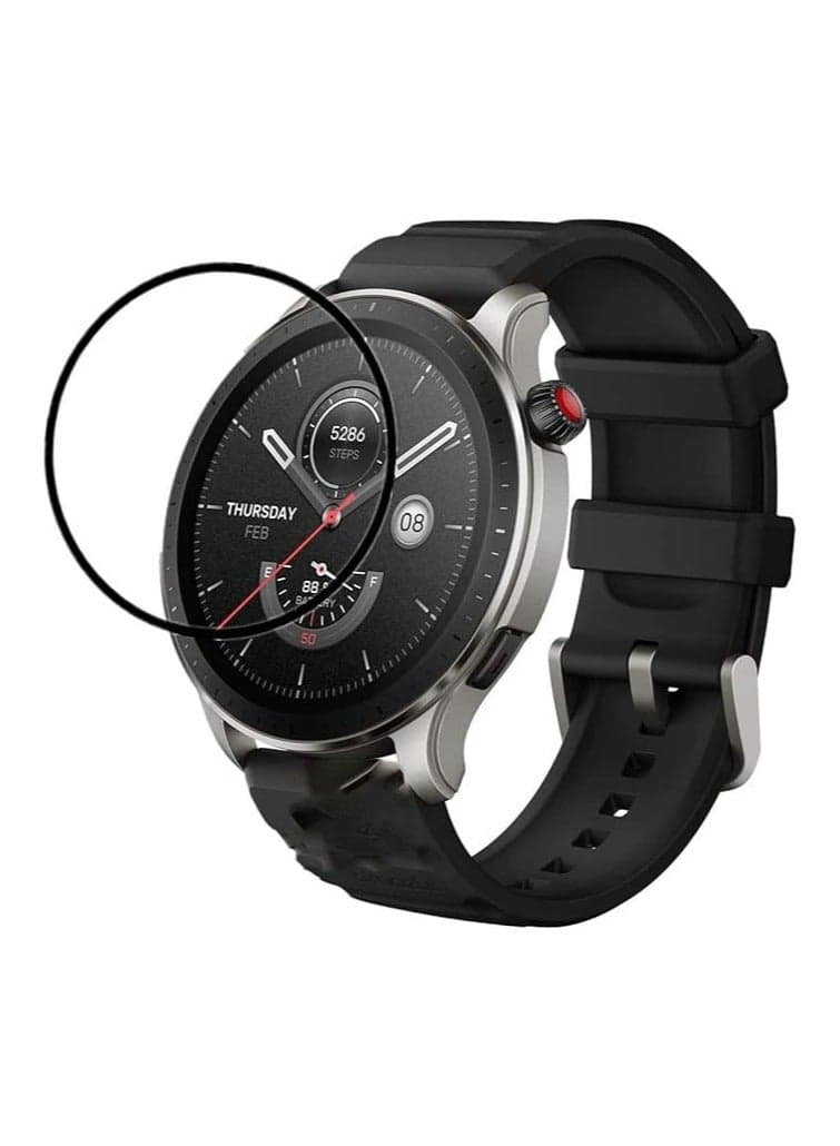 Black Frame PET Screen Protector Compatible with W12 Pro Smart Watch Smartwatch Screen Protectors