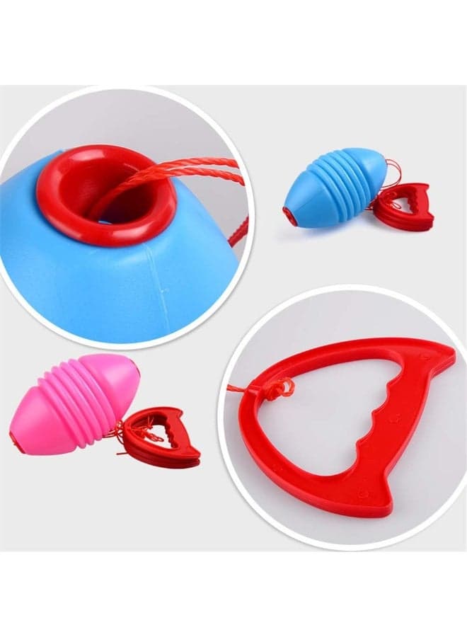 Children's Pull Shuttle Ball, Compression and Zoom Ball, Double Fitness Sliding Ball Toys, Parent-Child Game for Indoor Outdoor Play Movement (pink) Sports & Outdoor Play (2)