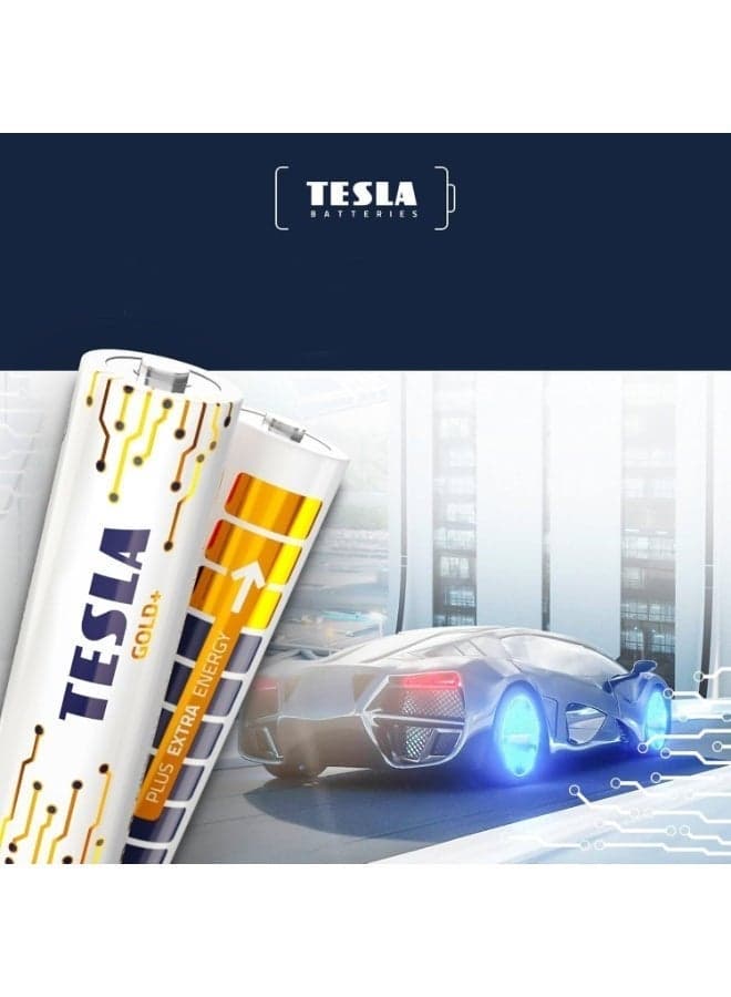TESLA BATTERIES AAA LR03 / 1.5V GOLD+ ALKALINE 2PCS