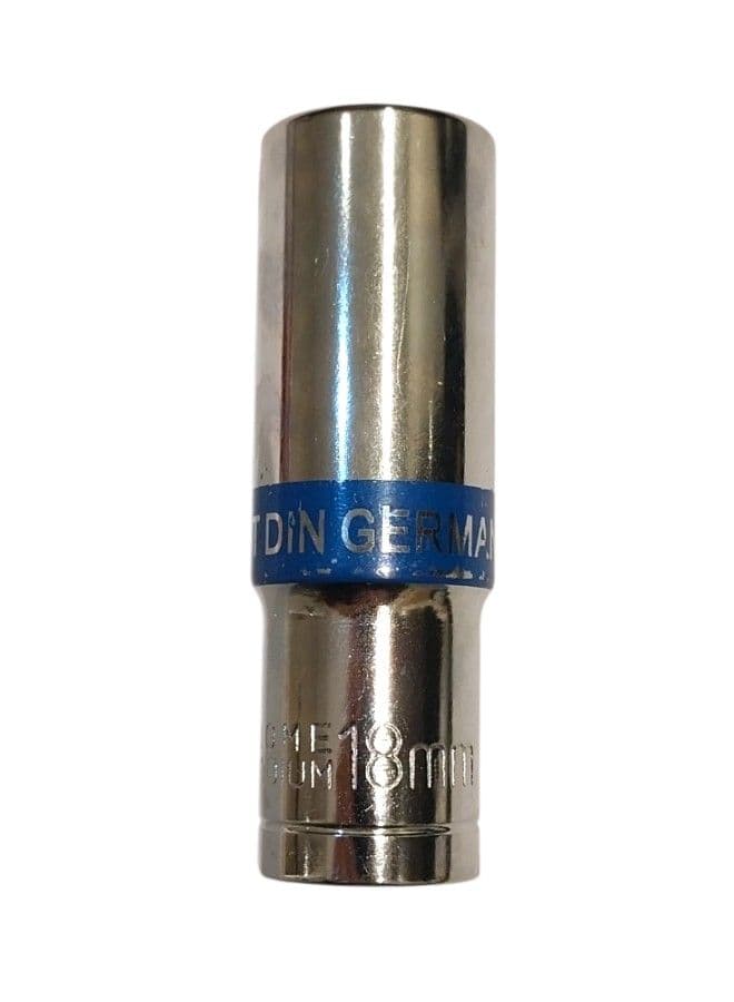 Deep Hexagon Drive Socket 1.8 cm Size Chrome Vanadium Steel - Heavy Duty Hand Tool Socket Bit Wrenches