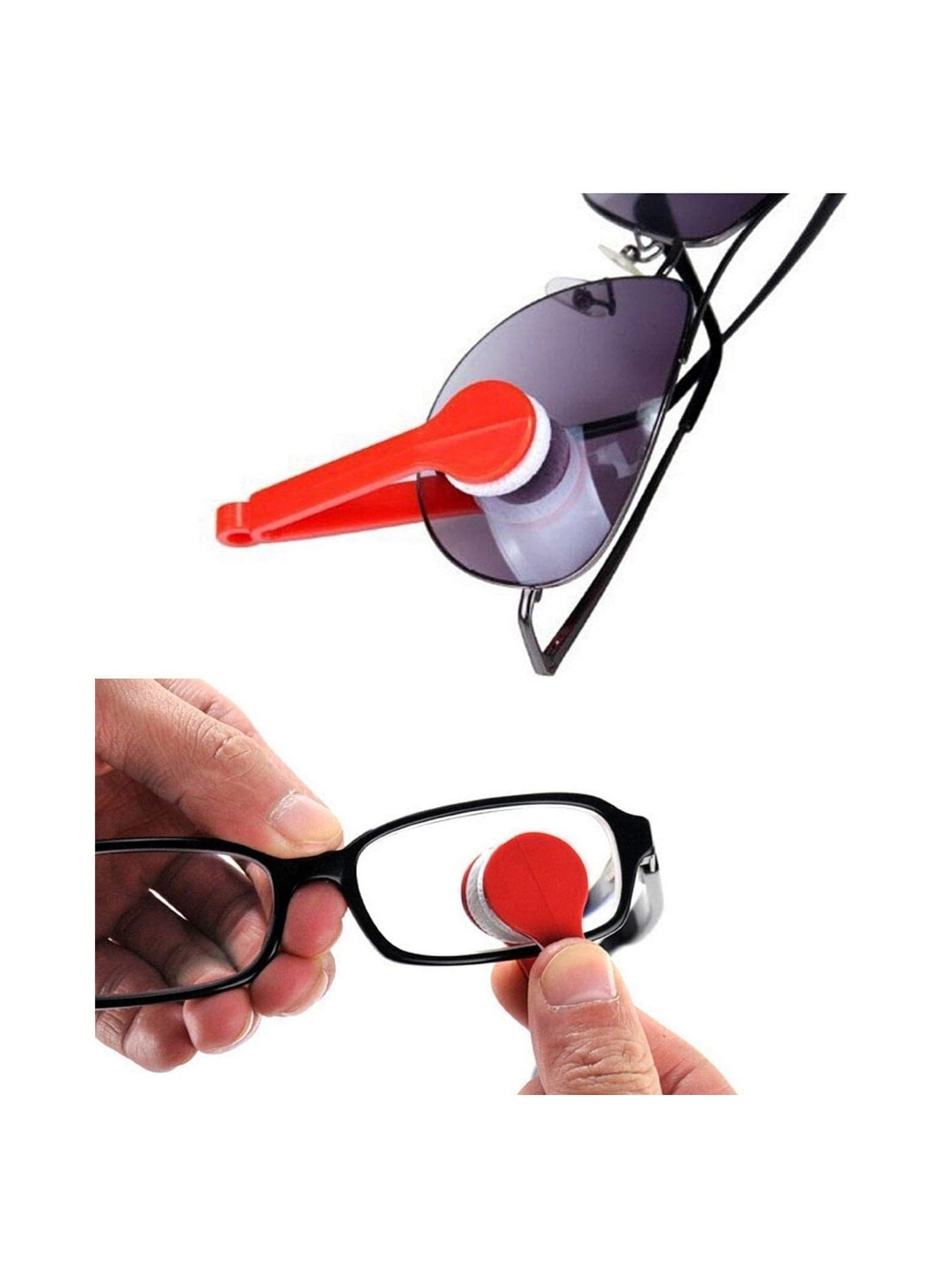 Eyeglass Cleaner Microfiber Cloth Lens Wipes Brush Women's Fashion (٢)