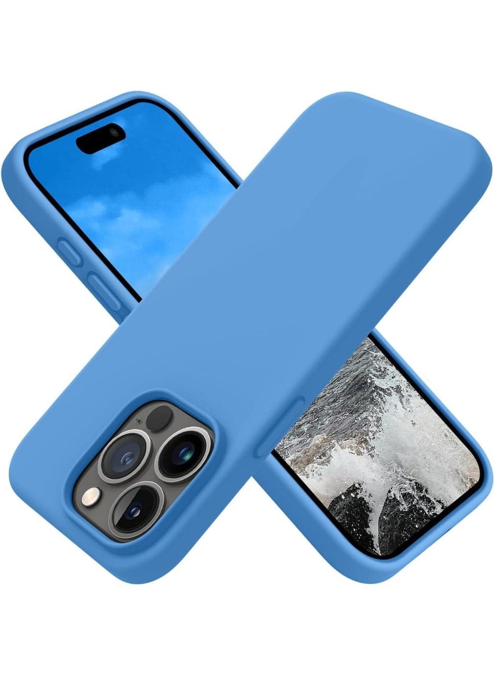 Compatible with iPhone 11 Pro Max (6.5 Inch) Case, Liquid Silicone Case, Full Body Protective Cover, Shockproof, Slim Phone Case, Anti-Scratch Soft Microfiber Lining (Lavender Blue)