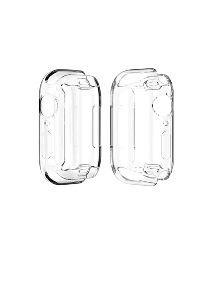 Compatible with iWatch Series 7 Case, TPU Anti-Scratch Protective Cover with Bumper (Clear, 45mm), TPU