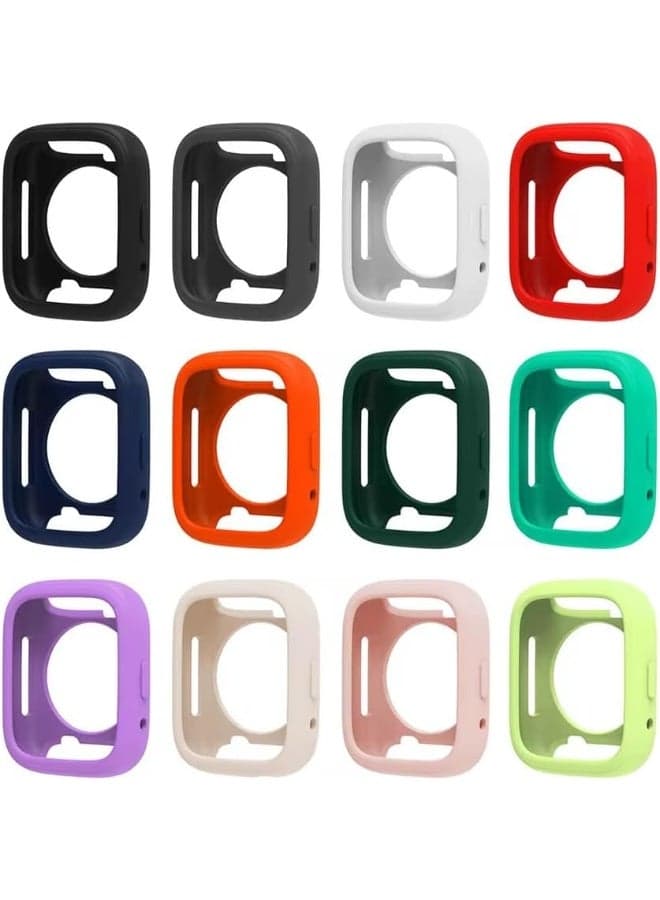 Fekra Silicone Case for Redmi Watch 3 Active/Redmi Watch 3 Lite Protection Shell Bracelet Replacement Strap Protective Cover (Tpu Frame Green) Smartwatch Cases & Covers (٣)