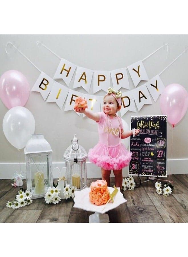 5-Piece Happy Birthday Balloon Set With Hanging Flag (2)