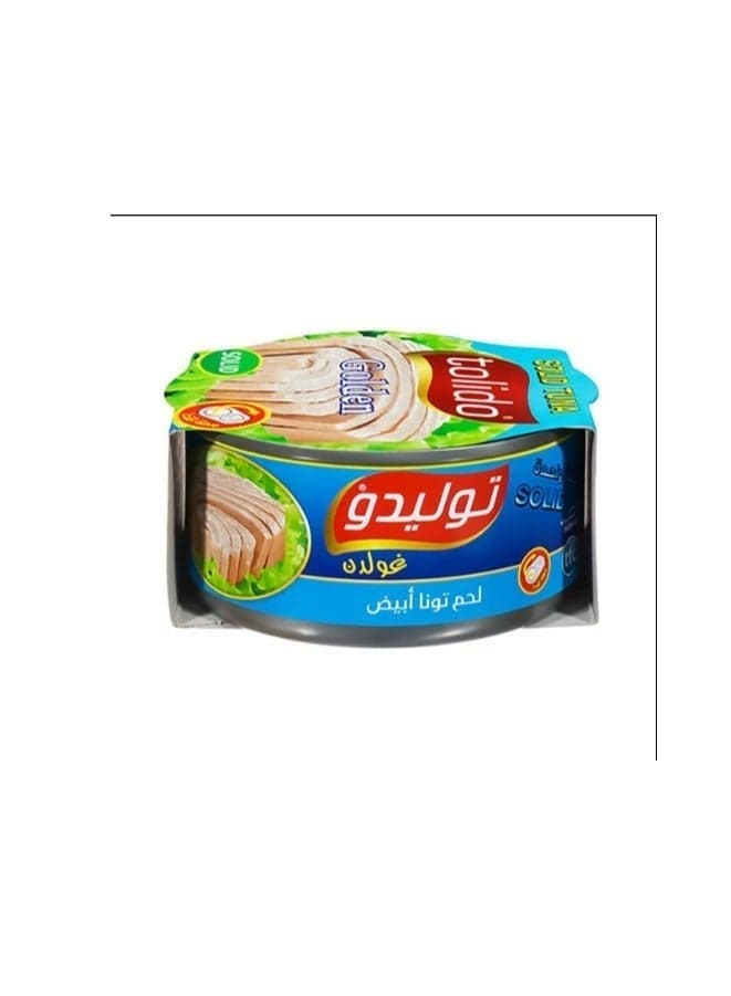 Tolido Premium Solid White Tuna Chunks in Water, Ready-to-Eat High Protein Canned Tuna, Firm Texture, Ideal for Salads, Sandwiches & Healthy Meals, 185g