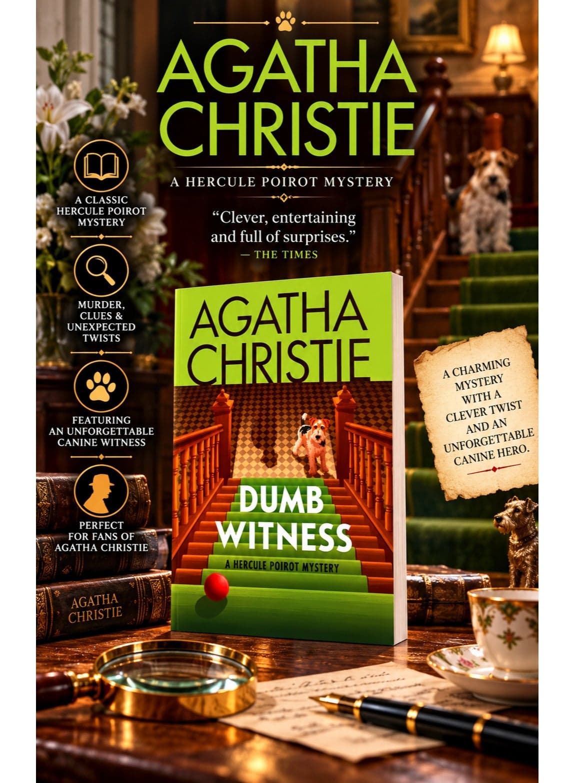 Dumb Witness (Hercule Poirot, #17) by Agatha Christie Literature & Fiction