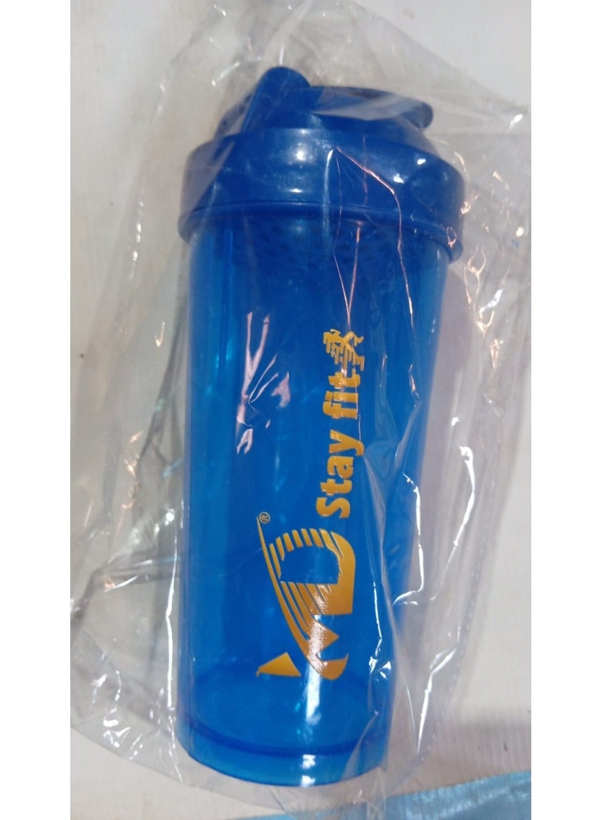 "Stay Fit" Sports Shaker – Multi-colored shaker for mixing protein shakes and juices; ideal for the gym and workouts. Shaker Bottles (٢)
