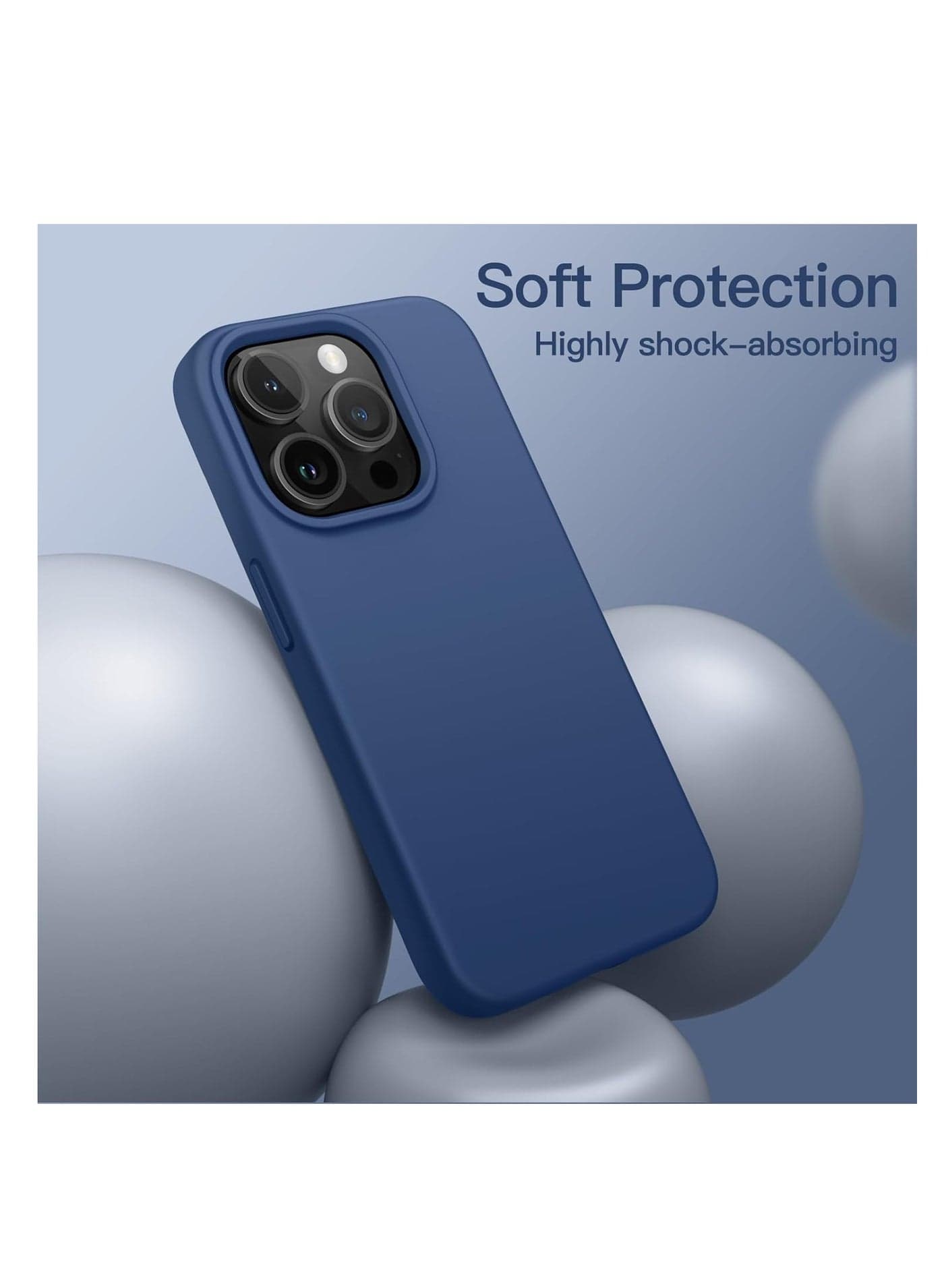 Compatible with iPhone 11 Pro (5.8 Inch) Case, Liquid Silicone Case, Full Body Protective Cover, Shockproof, Slim Phone Case, Anti-Scratch Soft color (blue) (٣)