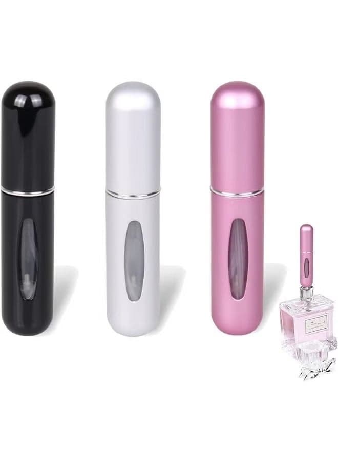 3-Piece Mini Portable Refillable Perfume Storage Bottle Set