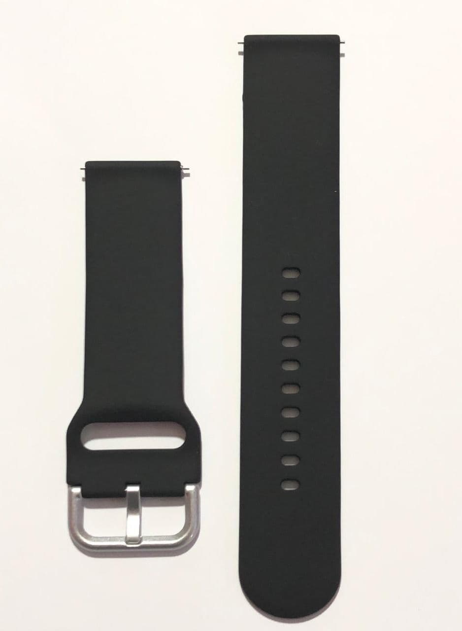 Silicone Replacement Strap 22mm For Haylou Solar LS05/ Haylou GST / Haylou RT2 RS3 LS04 Sport - Black Smartwatch Bands (٢)