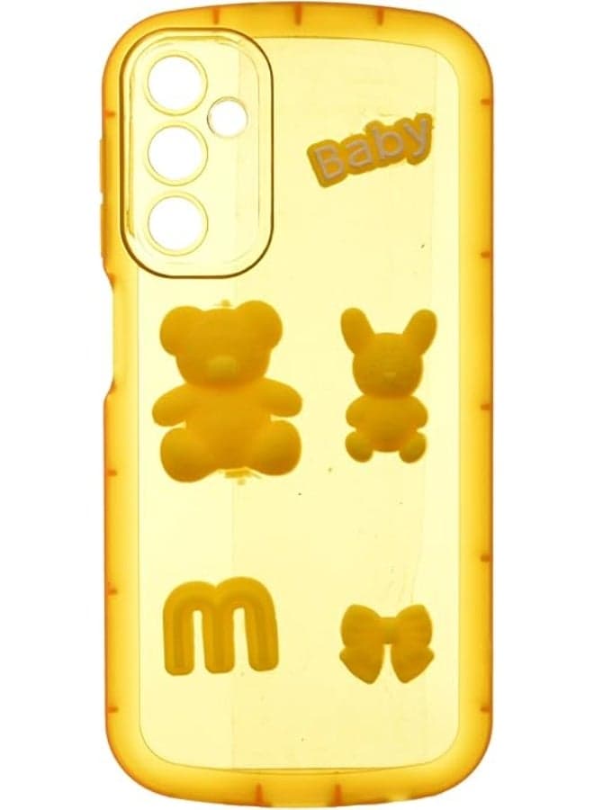 Bear Back Cover PP For Samsung Galaxy A24 - Clear/Yellow Cases & Covers