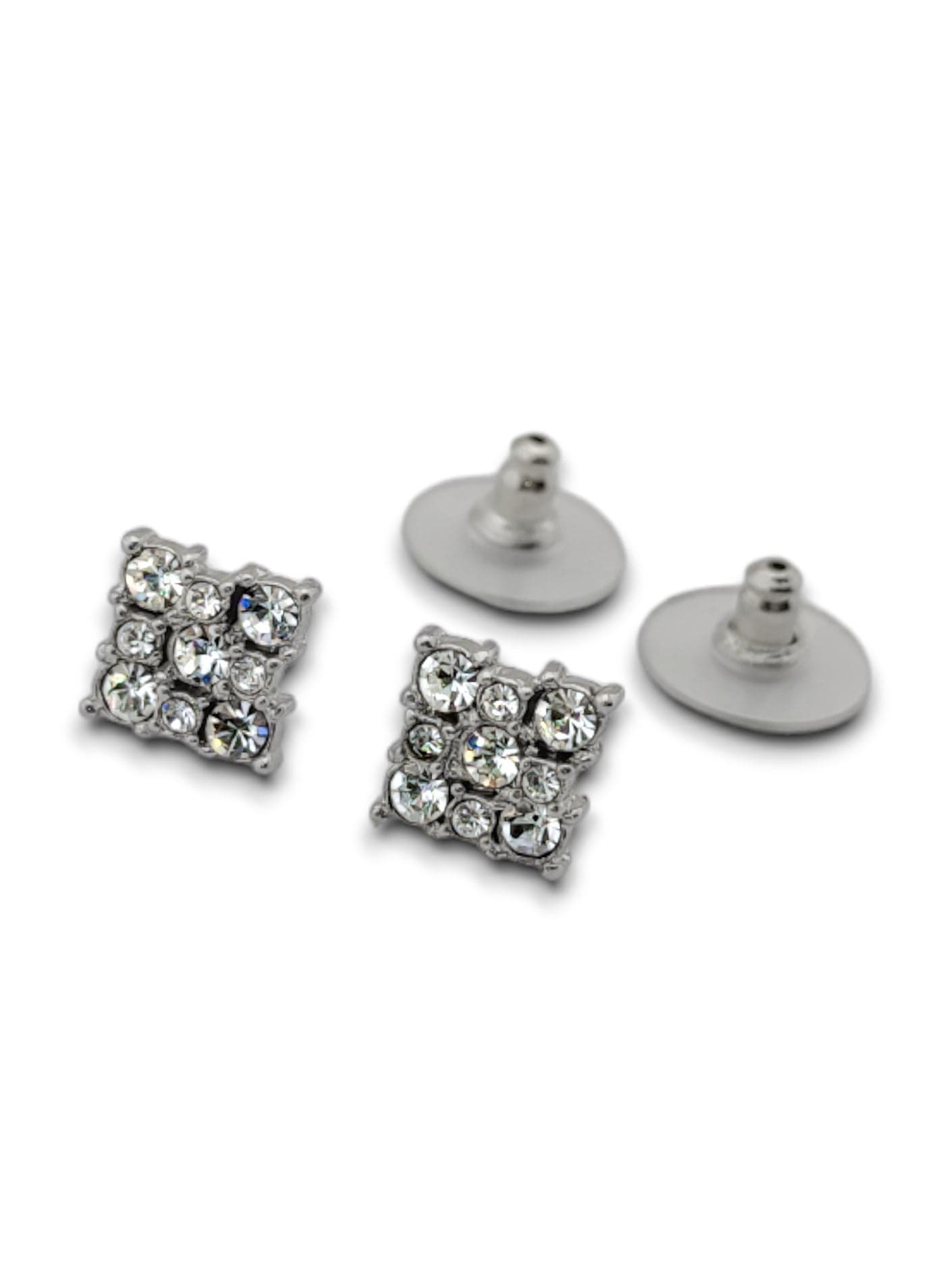 Earring (Prima) cubic zirconia for women from Butterfly Shenoute - silver color 203 Clip-Ons (2)