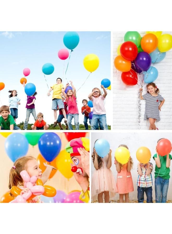 100-Pack 10-Inch Vibrant Rainbow Latex Balloons for Birthday Parties (3)
