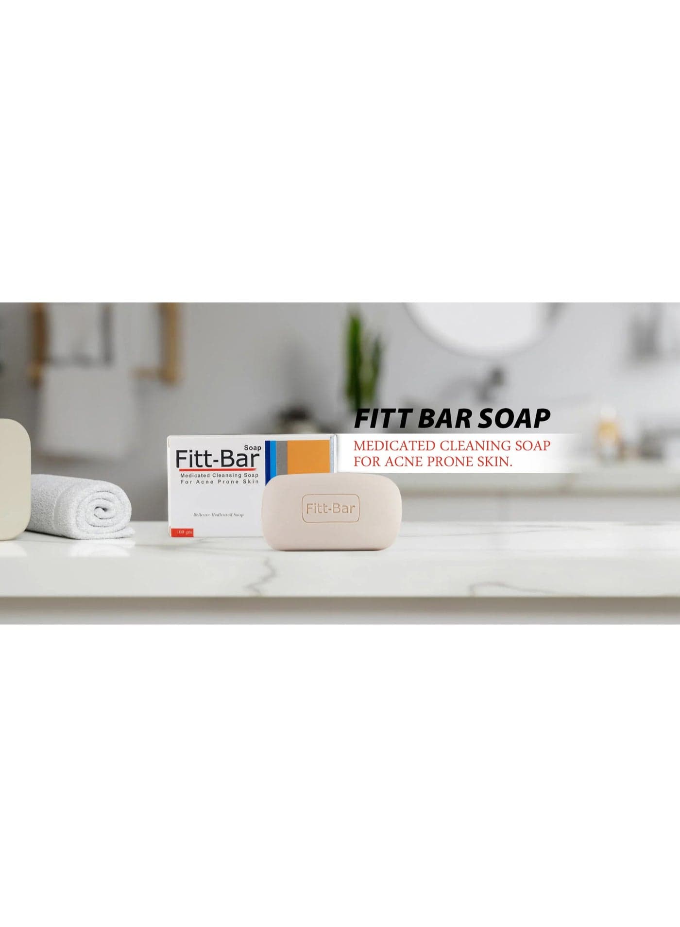 Fitt-Bar Soap - Medicated Cleansing Soap For Acne Prone Skin - 100g (٣)