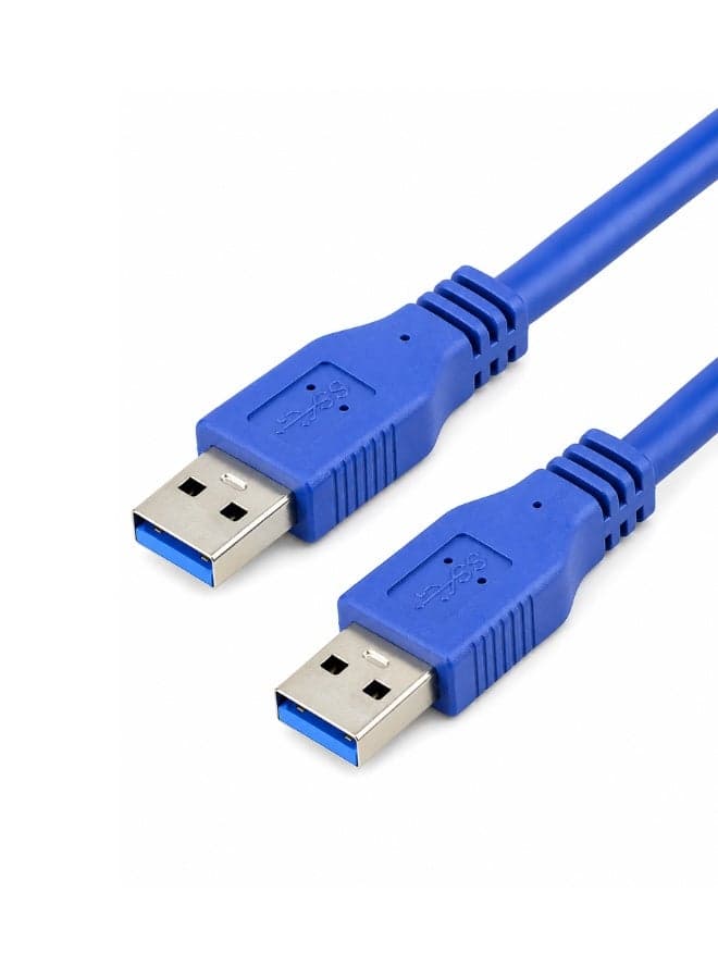USB 3.0 Male-to-Male Cable (1.5m, Blue) for Data Transfer – Suitable for Hard Drives, Printers, and Cameras Television Accessories