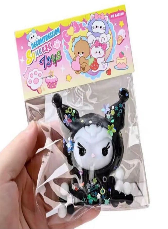 Squishy Kuromi Toy - Kawaii Squishy Stress Relief Toy for Adults and Teens (Black)