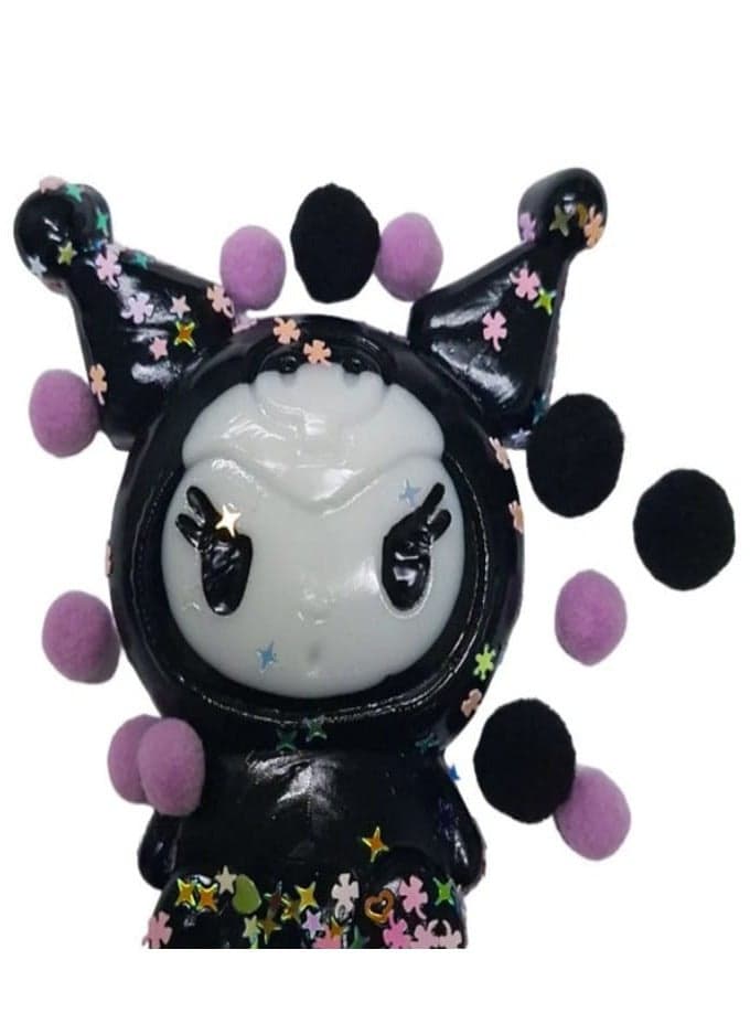 Squishy Kuromi Toy - Kawaii Squishy Stress Relief Toy for Adults and Teens (Black) (٢)