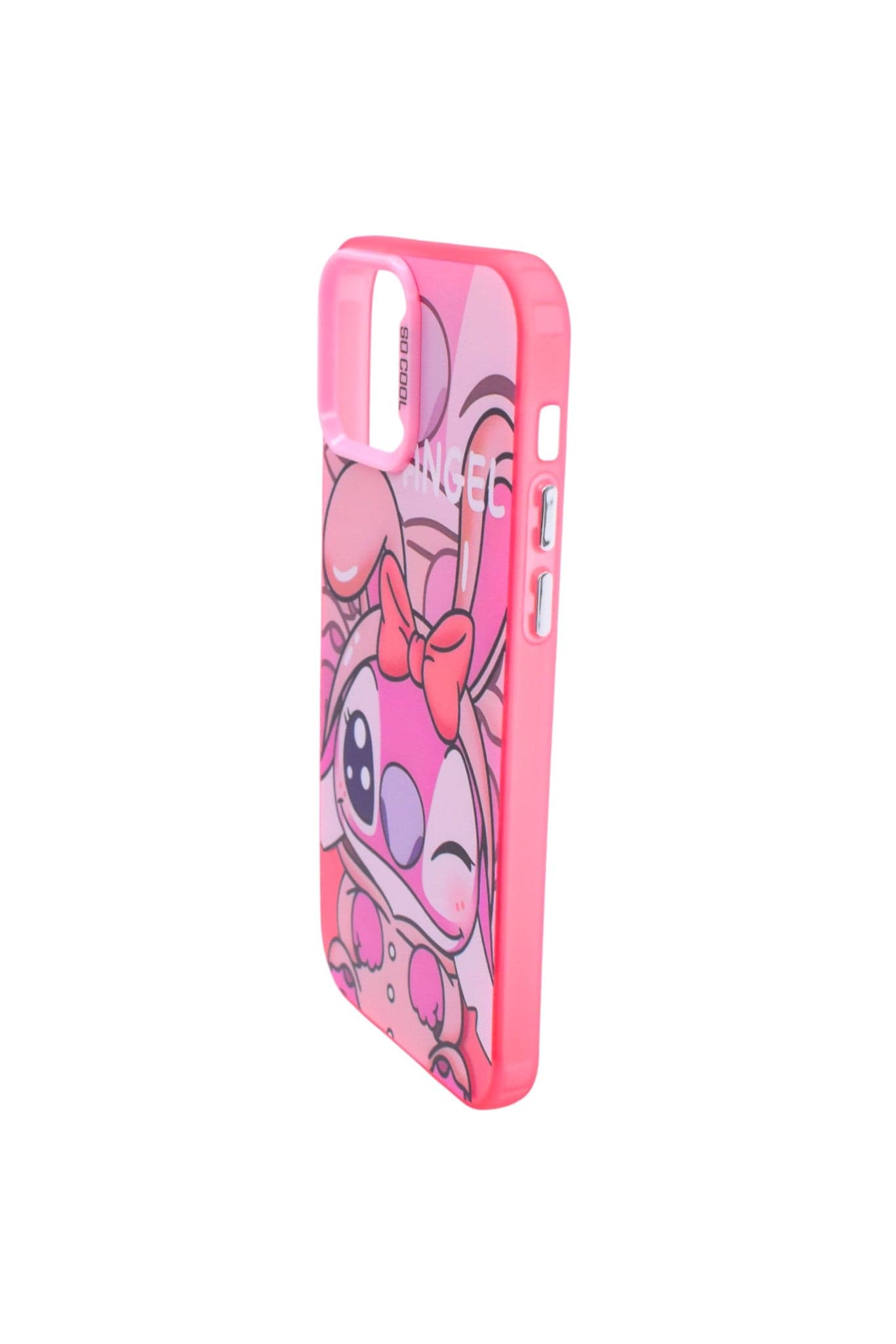 TPU Stitch Printed Back Cover Case For iPhone 12 - Pink (3)