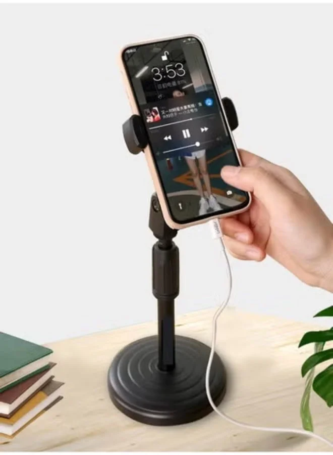 Mobile Phone Holder for Live Streaming, YouTube Video/Filming, Adjustable Angle Smartphone Holder, Flexible Smartphone Stand Universal Phone Holder for Office and Kitchen Cup Holders