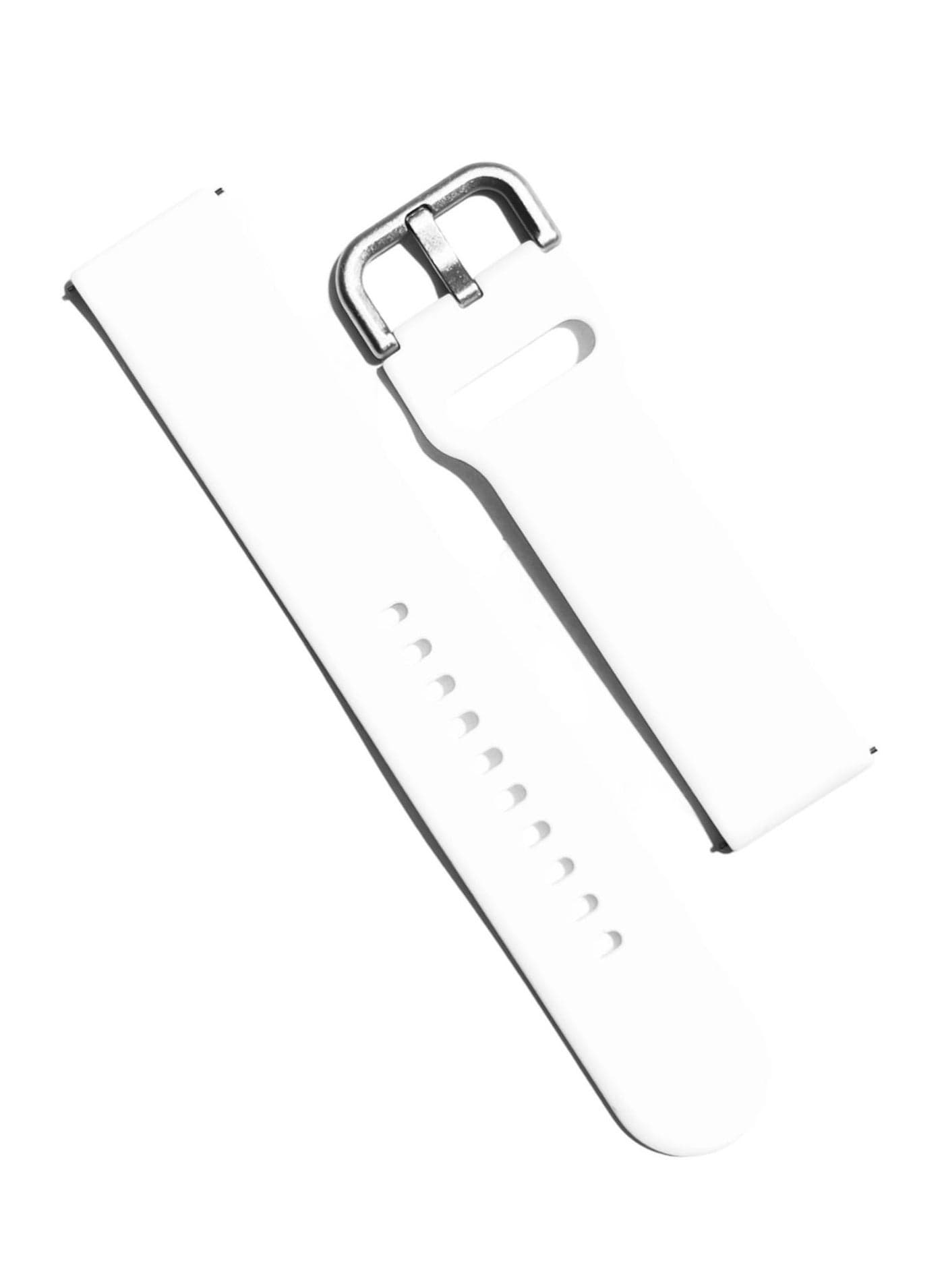 Replacement Silicone Sport Strap 20mm For Tempo S2 OSW-11N- Smart Watch - White (2)