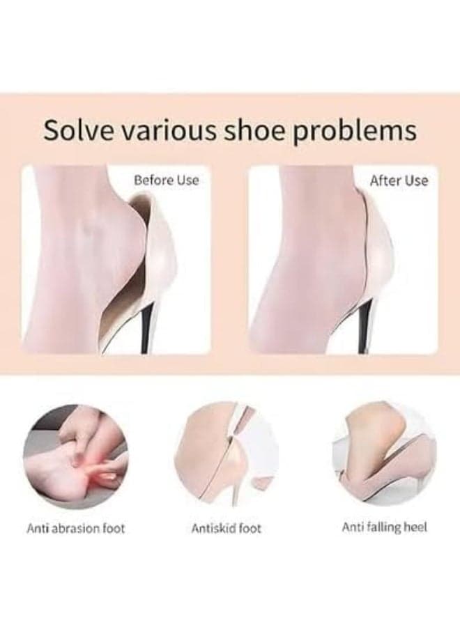 1 Pair (2 Pieces) Premium Silicone Heel Grips – Butterfly Design – Anti-Blister Pads for High Heels Girls' Shoe Care & Accessories (٤)