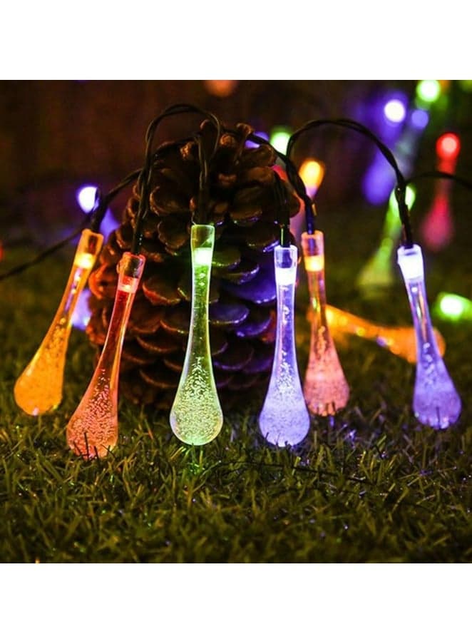 LED Decorative Light in Water Drop Shape - 50 LED Bulbs for Decoration - Multi-Color Outdoor Lighting
