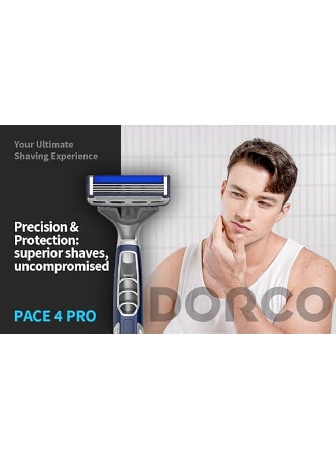 Dorco Base 4 Disposable Razor for Men, Pack of 4 Blades (3+1 Free) (6)